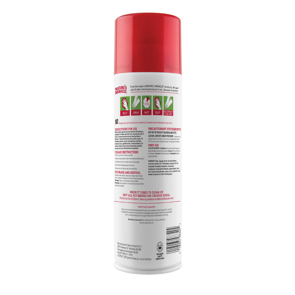 Nature's miracle stain and odor remover foam hot sale